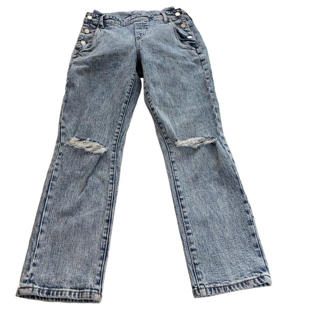 BLANKNYC Blue Stonewashed Distressed Denim Overalls Size 24 NWOT - Picture 4 of 14